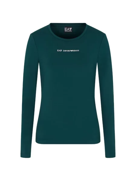 Lung tricou Ea7 Emporio Armani cu imagine verde
