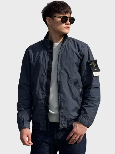 Бомбер Stone Island з камінням синій