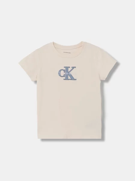 Calvin Klein Jeans tričko béžové