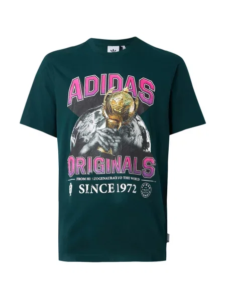 ADIDAS ORIGINALS Majica TREFOIL SERIES REGULAR zlata / jelka / neonsko roza bela