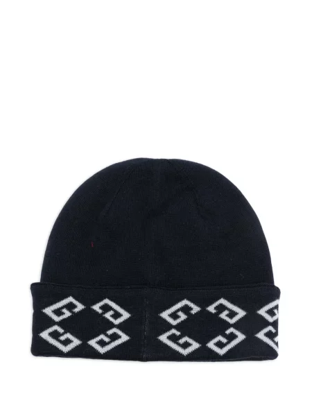 Căciulă Givenchy cu imprimeu geometric albastru