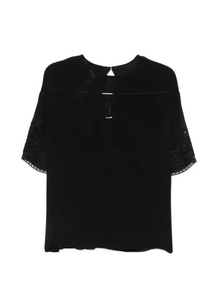 Tricou Twinset cu model floral negru
