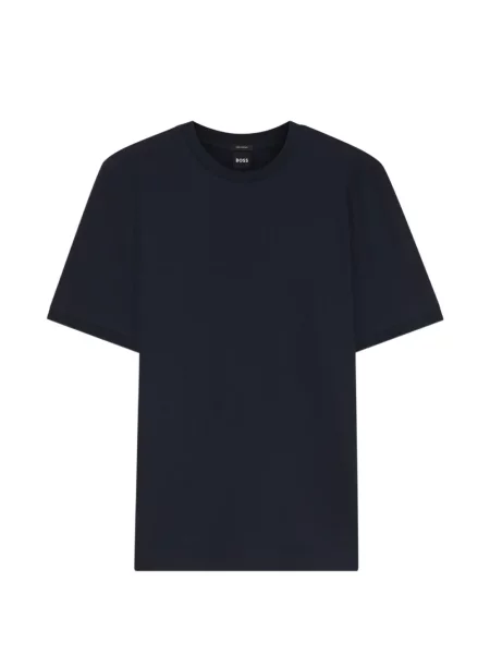 Tricou Boss cu imprimeu geometric din jacard albastru