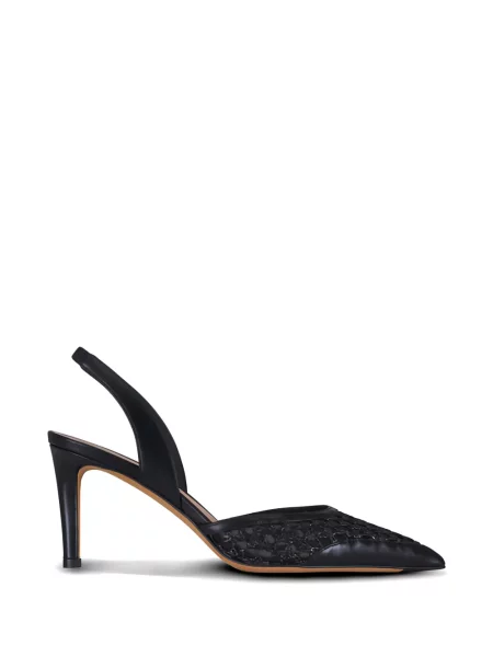 Pantofi cu toc Kiton slingback negru