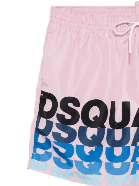 Slip de baie Dsquared2 cu imagine roz