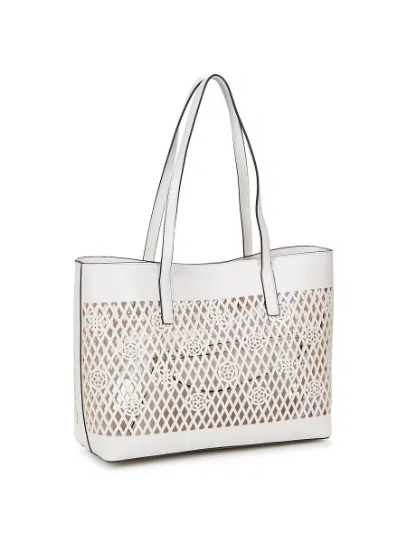 Geantă shopper Guess alb