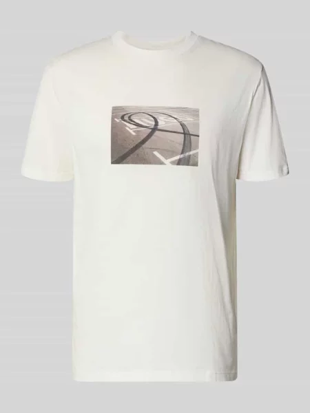 T-shirt o kroju relaxed fit z czystej bawełny model DOSTINO' Hugo biała