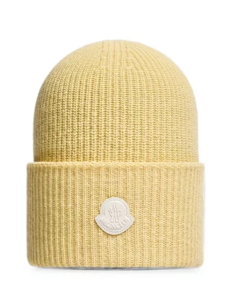 Căciulă Moncler cu autograf galben