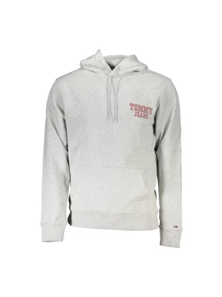 Bluza z kapturem Tommy Hilfiger z kapturem z długim rękawem szara
