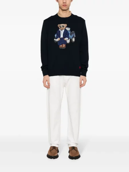 Haftowana czapka z daszkiem Polo Ralph Lauren skórzana czarna