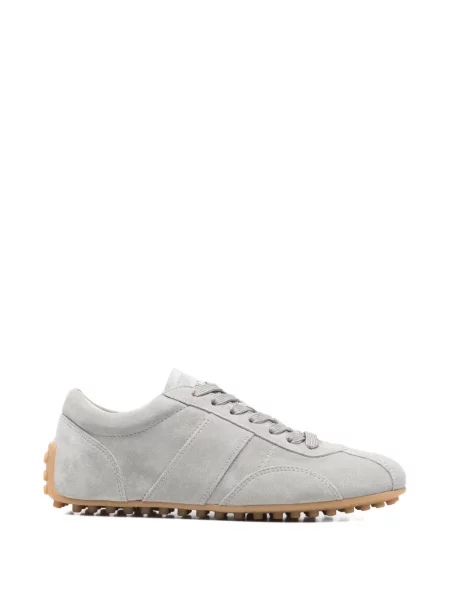 Sneakerși Tod's cu șireturi din dantelă gri