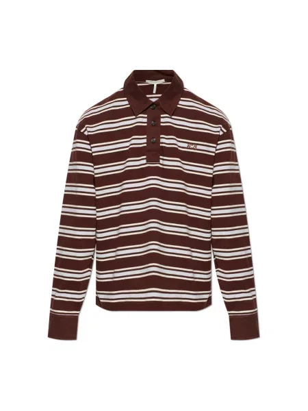Koszulka polo Rag & Bone brązowa