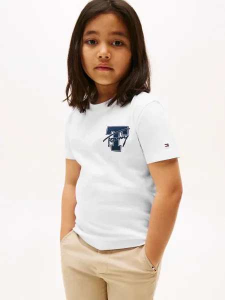 Tommy Hilfiger Majica Varsity Graphic Regular Fit bela