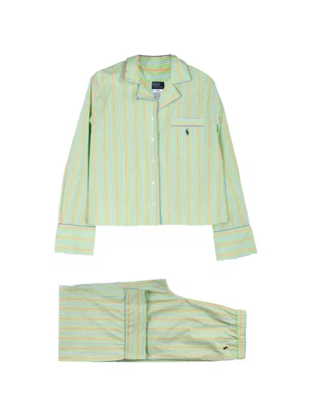 Pijamale Polo Ralph Lauren cu dungi verde