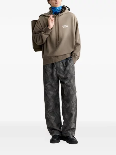 Hanorac cu glugă Maison Kitsune cu imagine maro