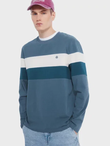 Лонгслив Springfield в полоску синий