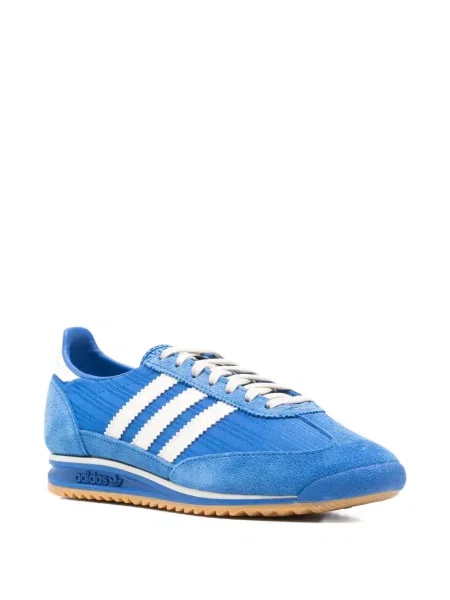 Sneakerși Adidas din piele cu dungi albastru