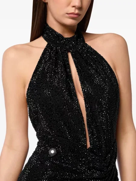 Rochie maxi Philipp Plein de costum negru