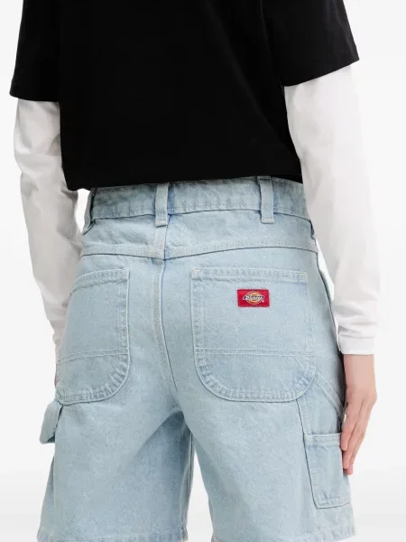 Džínové šortky Dickies s autogramem modré