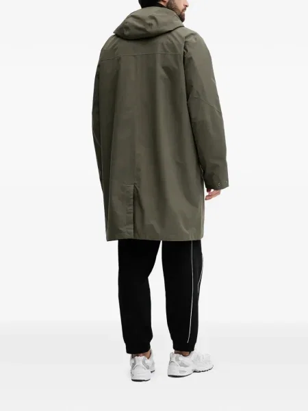 Palton The North Face cu glugă cu imagine verde