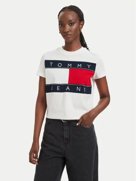Тениска Tommy Jeans бяло