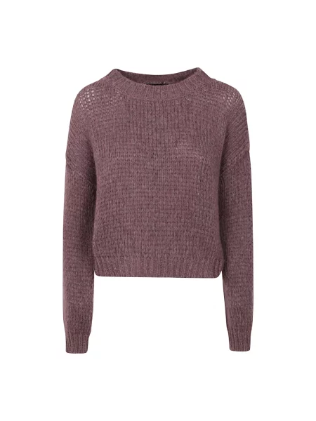 Sweter Roberto Collina fioletowy