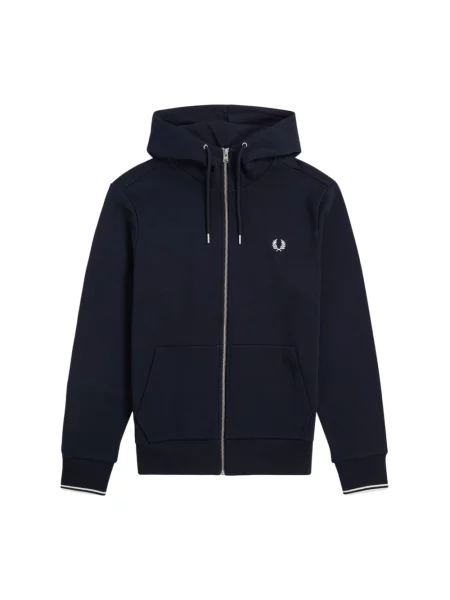 Bluza z kapturem Fred Perry z kapturem niebieska