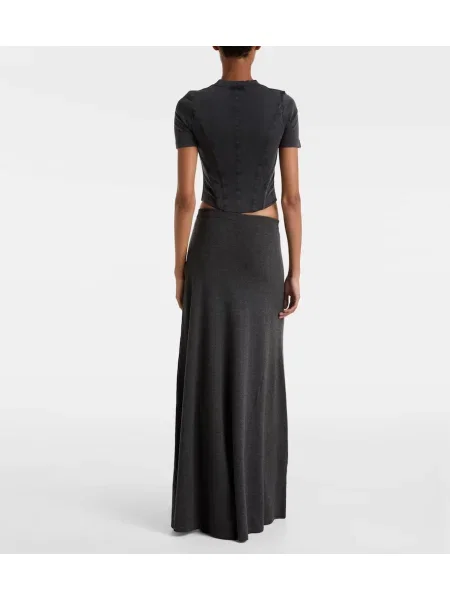 Tricou Balenciaga din jerseu negru