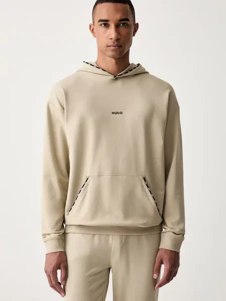 HUGO hanorac cu glugă pentru bărbați cu NOAH HOODIE bej