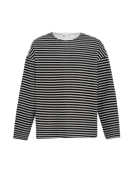 VAMOS CLO Tricou negru / murdar alb