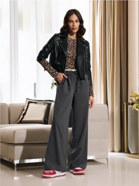 Блузка з анімалістичним принтом різнобарвний