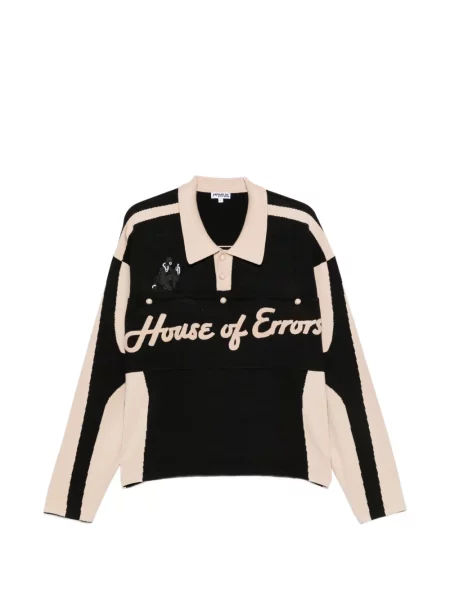 Gulerat tricou polo House Of Errors cu autograf negru