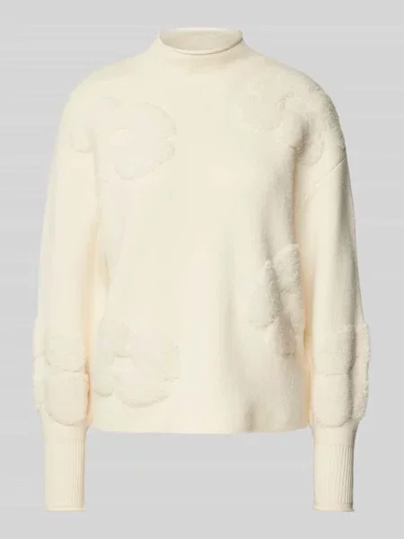 Sweter z dzianiny z golfem Zero