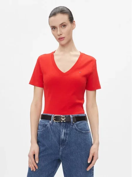 Tommy Hilfiger kratka majica rdeča