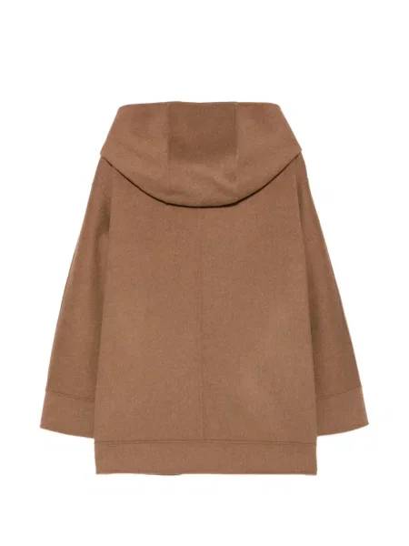 Geacă 's Max Mara cu glugă maro