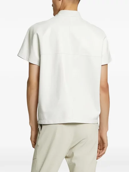 Scurt tricou Ferragamo din piele alb