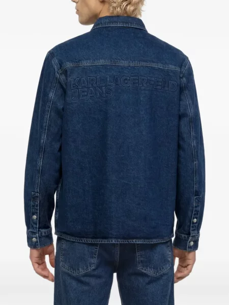 Farmering Karl Lagerfeld Jeans autogrammal kék