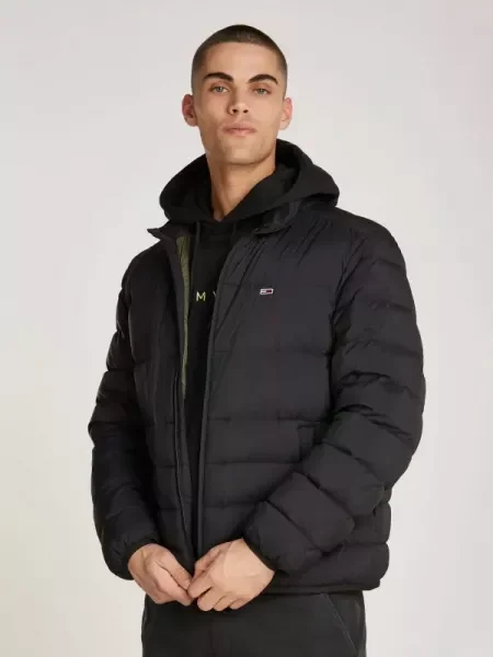 Tommy Jeans De puf geacă negru