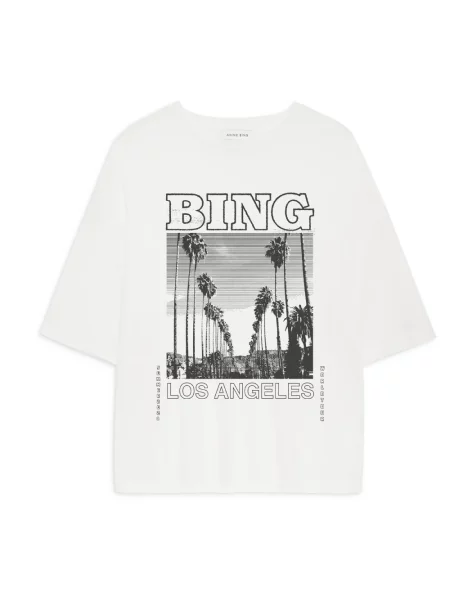 Anine Bing Louis t-shirt beżowa