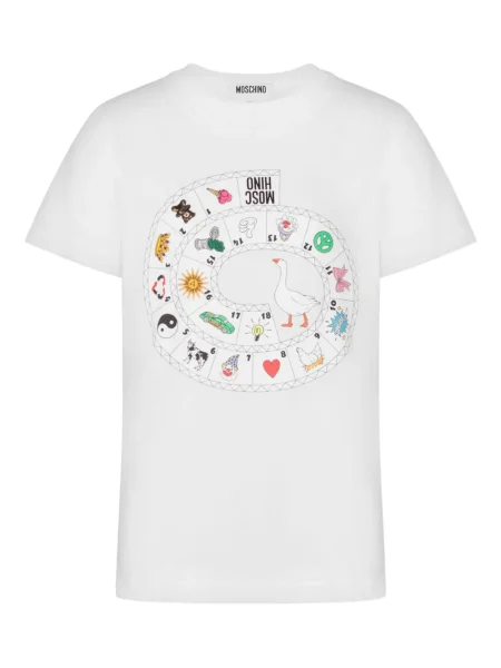 Tricou Moschino cu imagine alb
