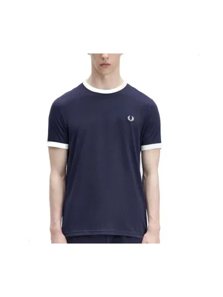 Odjeća Fred Perry TAPED RINGER T-SHIRT plava