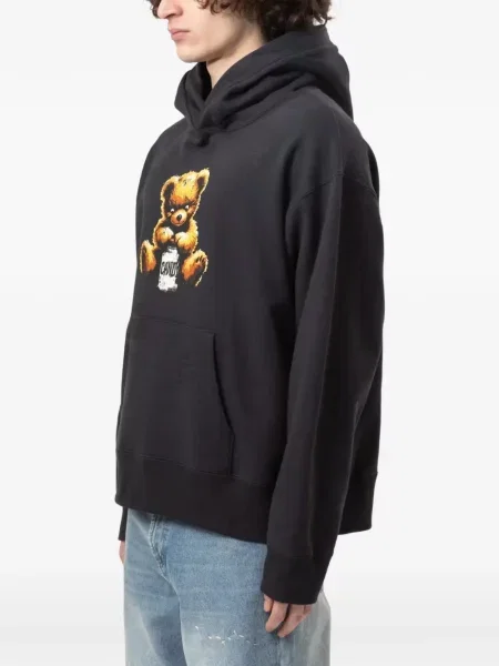 Hoodie Domrebel με σχέδιο μαύρο