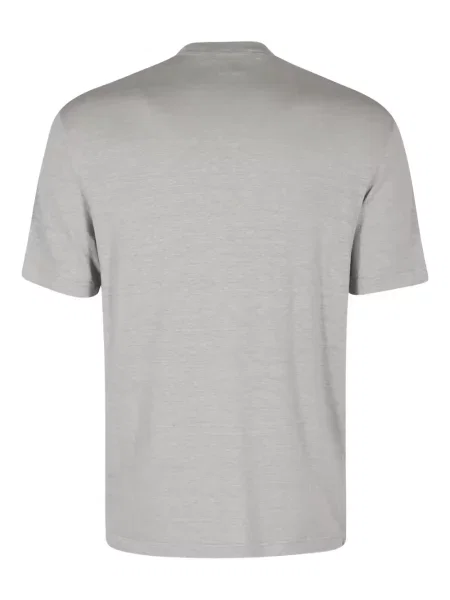 Tricou Filippo De Laurentiis cu decolteu în U scurt gri