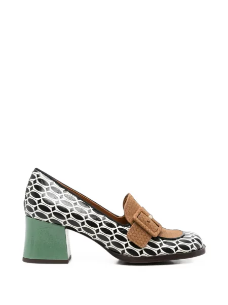 Pantofi cu toc Chie Mihara cu imagine cu imprimeu geometric cu cataramă negru