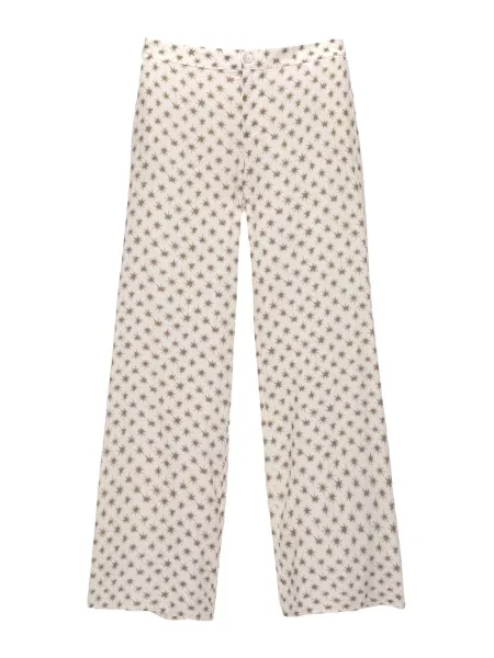 Pull&Bear Hlače temno siva / off-bela bela