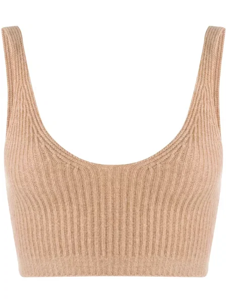 Kamizelka Cashmere In Love z kaszmiru o krotszym kroju prążkowana
