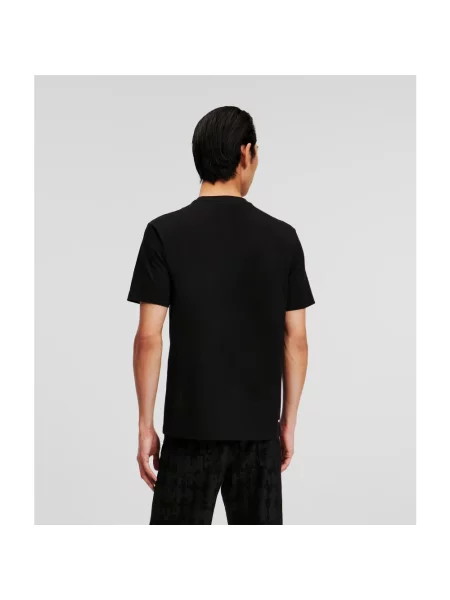 Karl Lagerfeld t-shirt gładki czarny