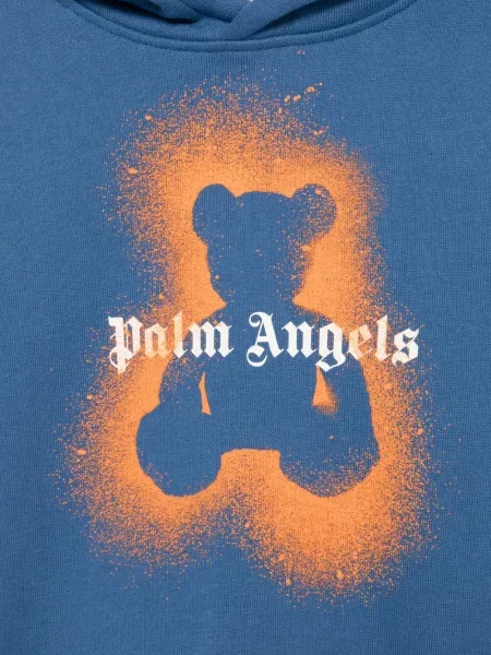 Dětska mikina s kapucí Palm Angels modrá