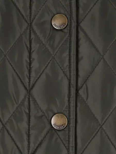 Palton Burberry de catifea cord verde