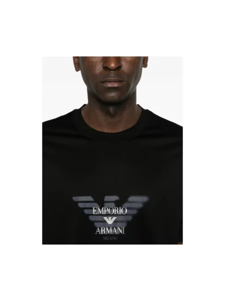 Koszulka Emporio Armani z logo czarna